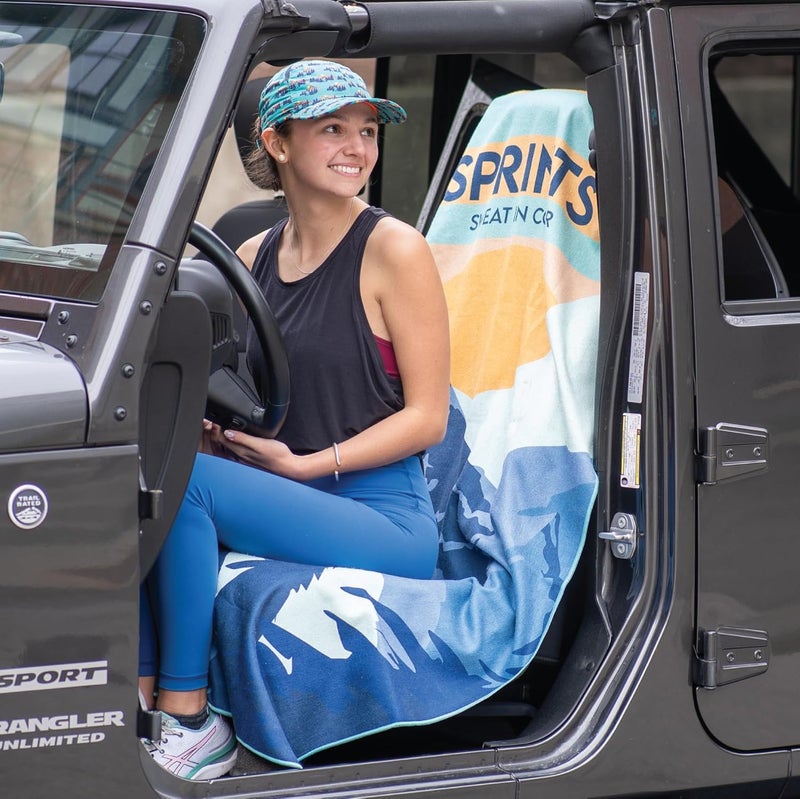 Sprints Athletic Running Towel, Full-Sized, Car Seat Cover - Moisture Wicking (Sasquatch) - Image 4